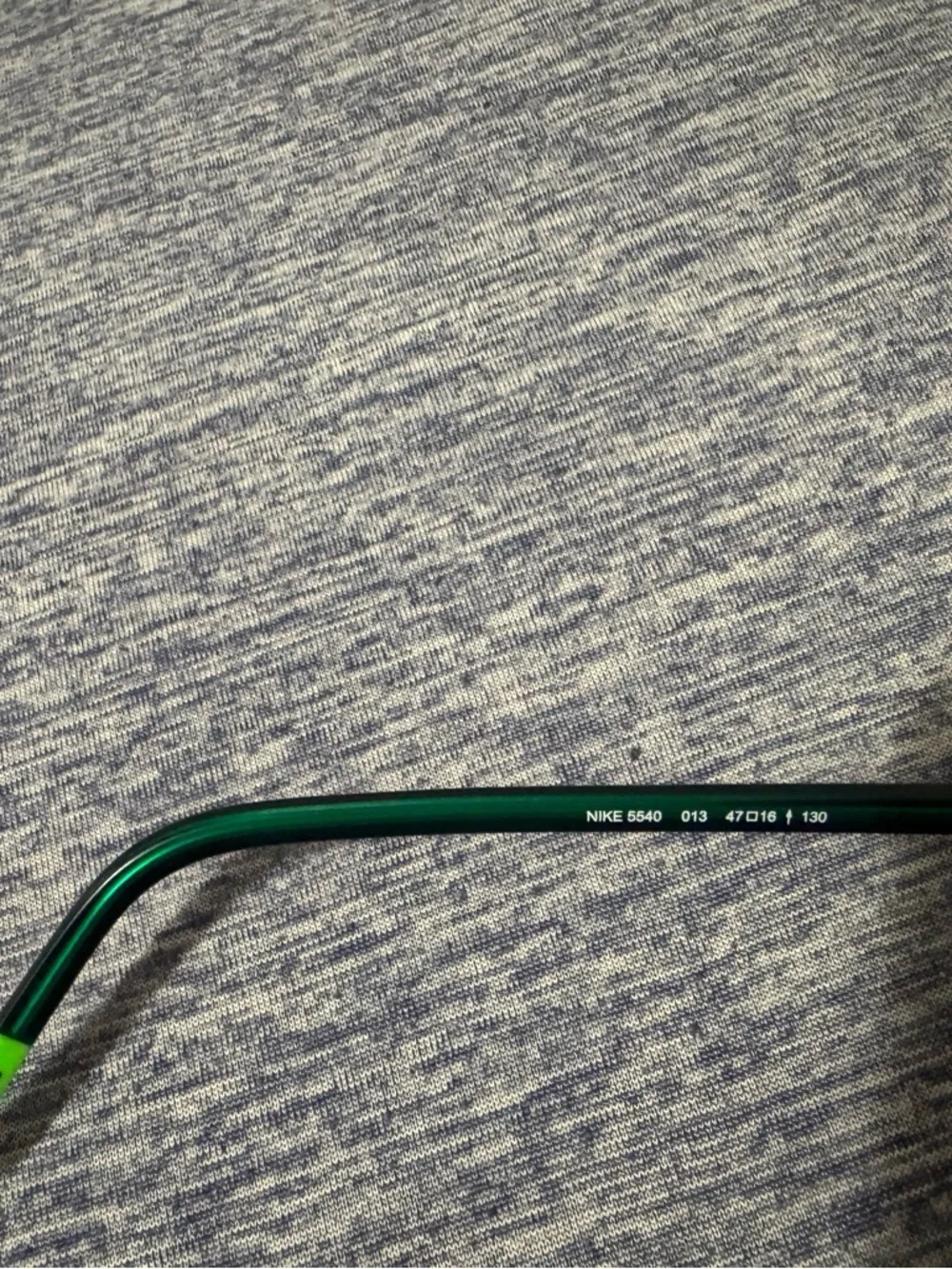 Nike Kids Black and Neon Green Rectangular Eyeglass Frames
